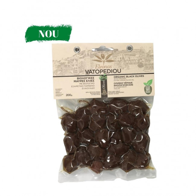 Masline negre BIO - in vid cu ulei de masline extravirgin - 200 gr